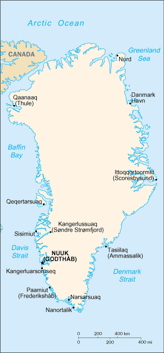 Karte von Grönland