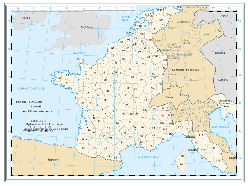 Französische Departements 1811