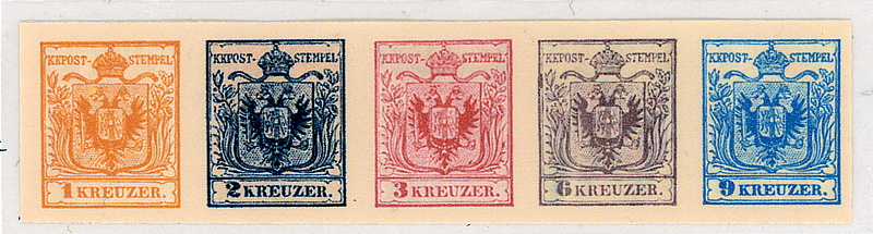 Österreich Nr. 1–5