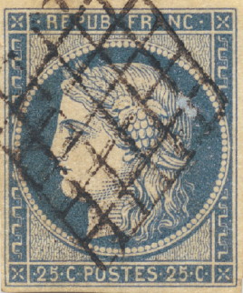 Ceres; Frankreich MiNr. 4, 1850
