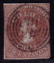 Chile, Colones: 1. Londoner Druck 1853