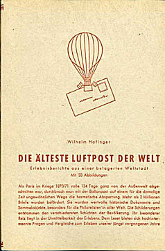 Hofinger: Die älteste Luftpost der Welt