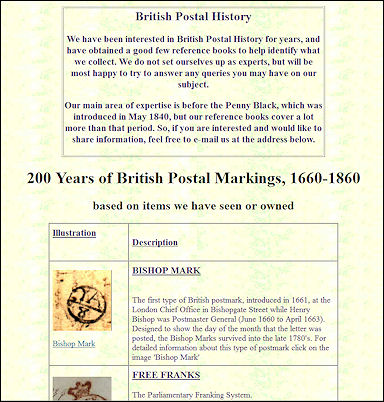 Website British Postal History