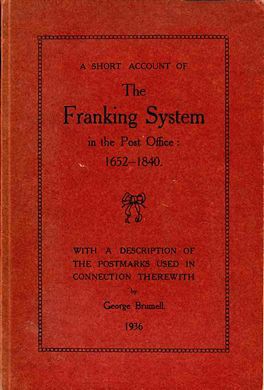 Brumell: Short Account of the Franking System