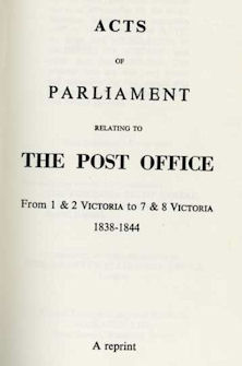 Acts of Parliament relating to the Post Office