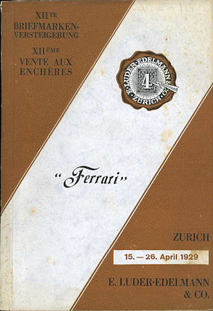 Katalog zur Ferrari-Auktion, Luder-Edelmann 1929