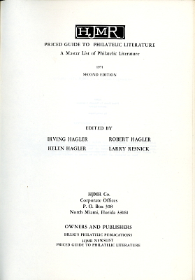 HJMR Priced Guide to Philatelic Literature 2. Auflage