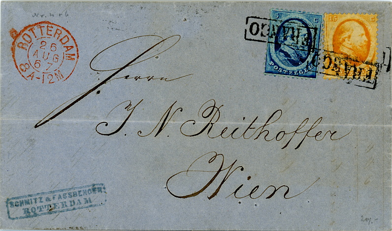 Niederlande, Ausgabe 1864, Haarlemer Druck, NVPH 4IIB und 6B
