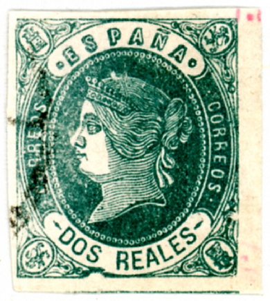 2 Reales 1862 Plattenfehler